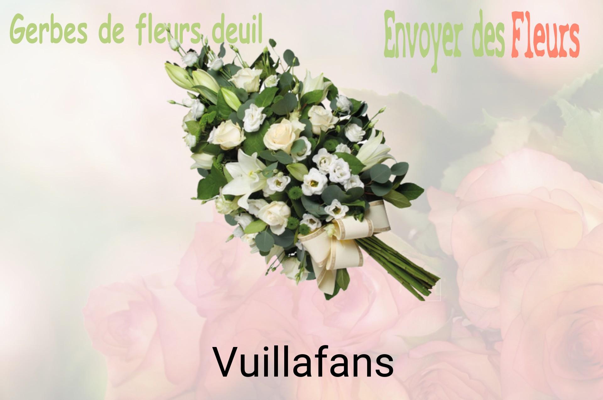 Gerbe de fleurs de deuil livrée à Vuillafans